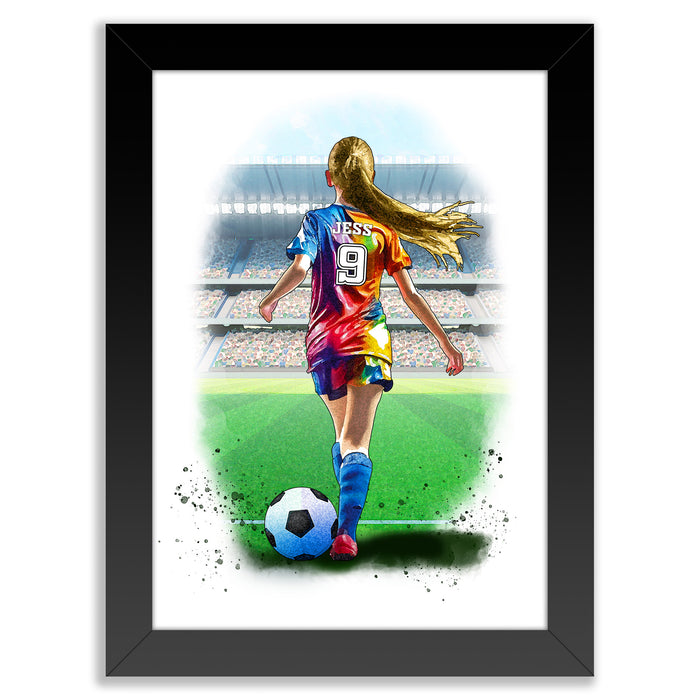 Personalised Girl Football Player