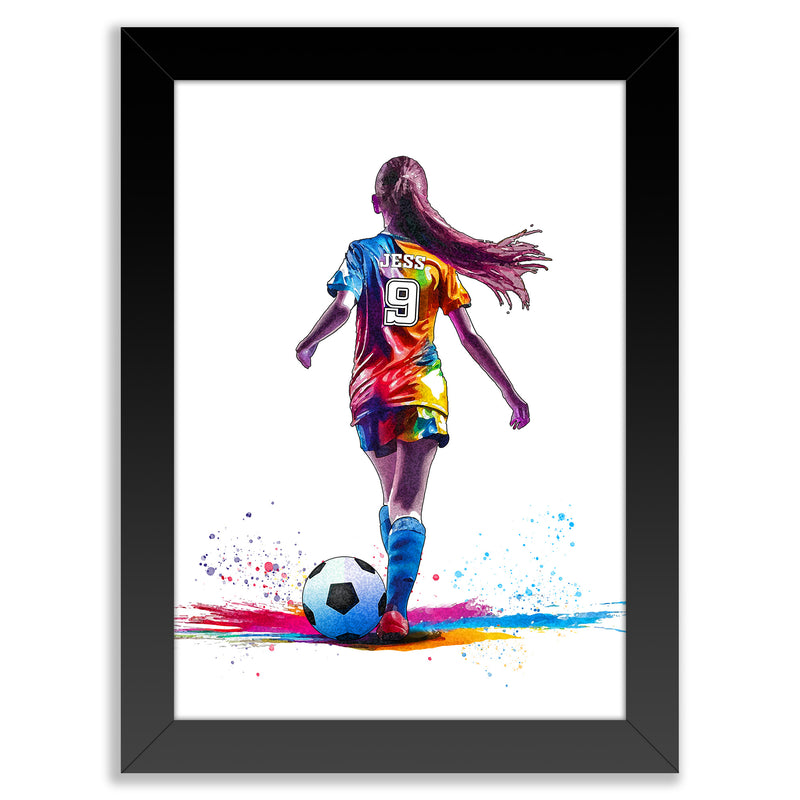 Personalised Girl Football Player | Girls Football Gifts | Football Gift For Girls | Christmas Gift