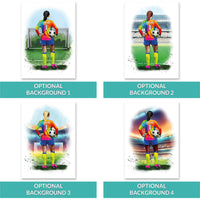 Personalised Girl Goalkeeper Gift | Football Gifts for Girls | Girl Football Poster | Football Fan Wall Art | Christmas Gift