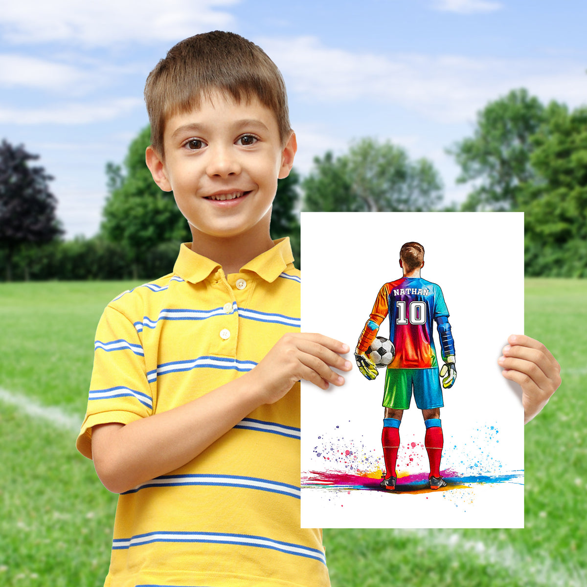 Personalised Goalkeeper Gift | Football Gifts for Boys | Boy Football Poster | Football Wall Art