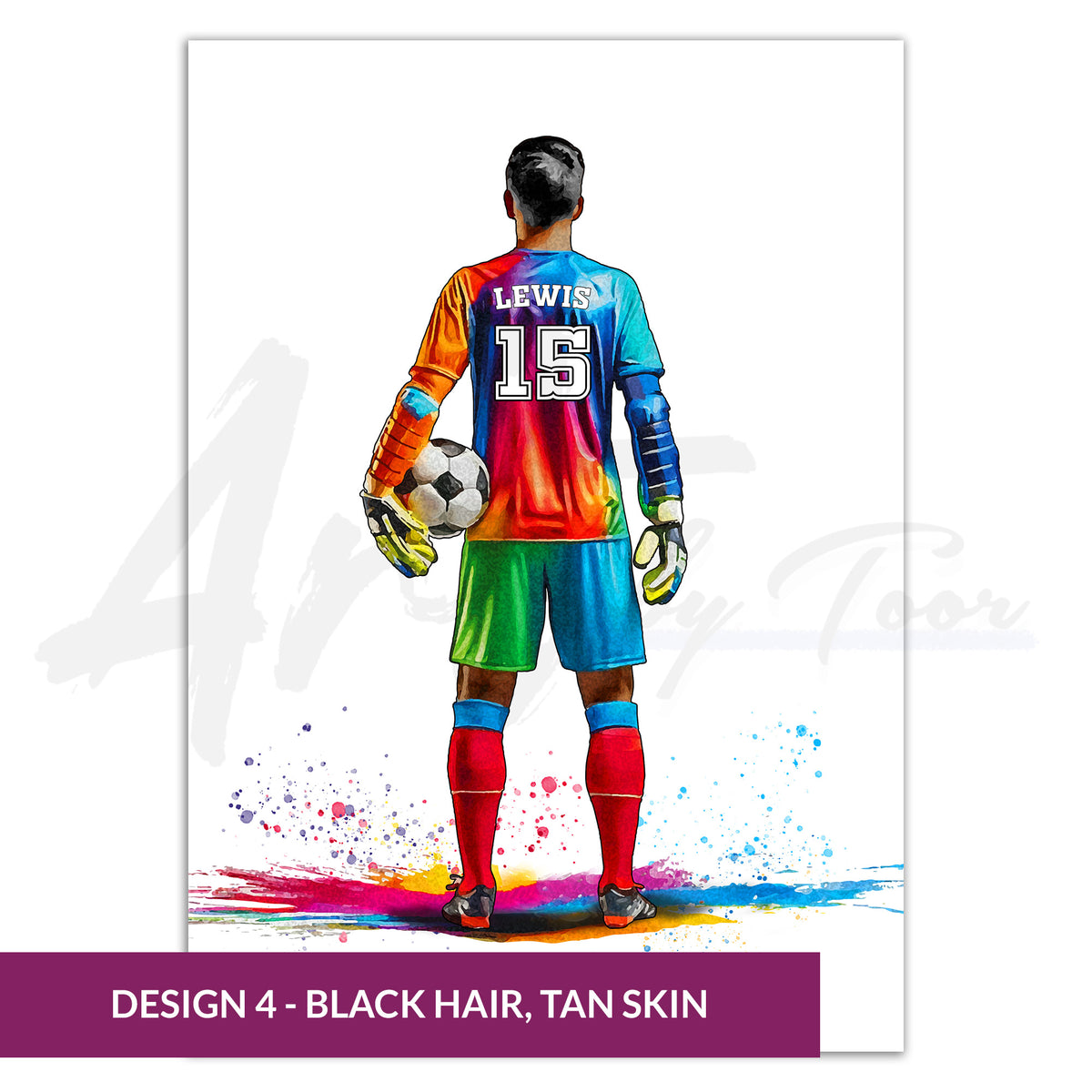 Personalised Goalkeeper Gift | Football Gifts for Boys | Boy Football Poster | Football Wall Art