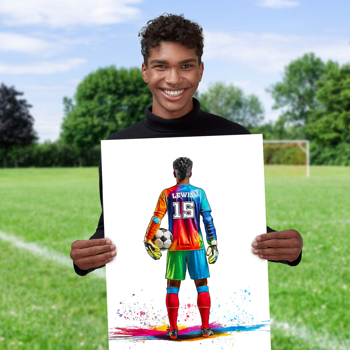 Personalised Goalkeeper Gift | Football Gifts for Boys | Boy Football Poster | Football Wall Art | Christmas Gift