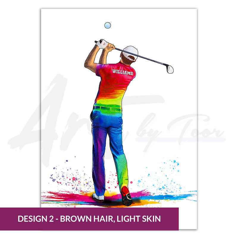 Personalised Golf Gifts | Golf Gifts for Men | Golf Gifts for Dad | Mens Golf Poster