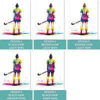 Personalised Girl Field Hockey Player