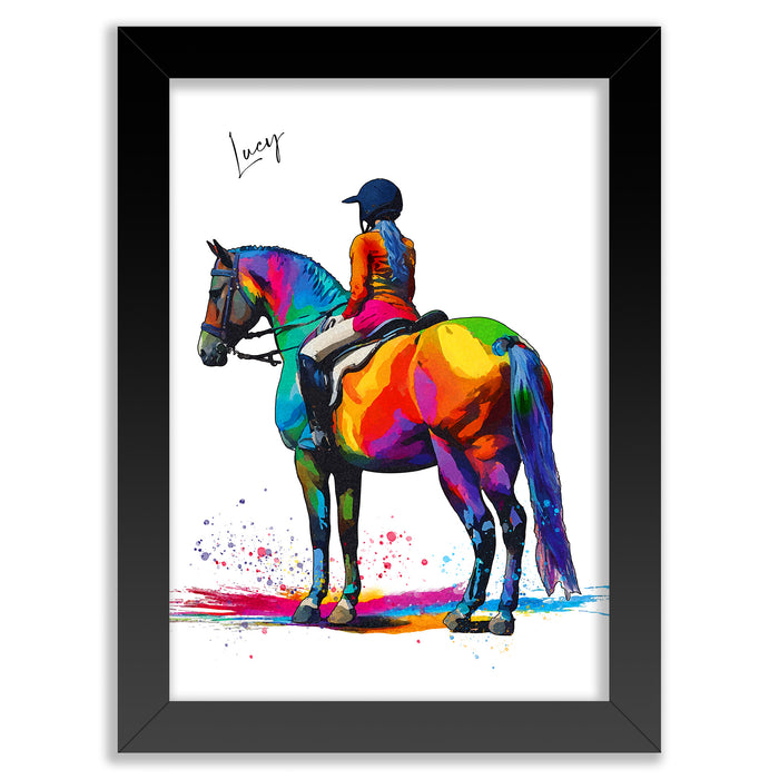 Personalised Horse Riding Gifts for Girls | Equestrian Gifts for Girls | Horse Gifts | Horse Gifts for Women | Horse Riding Poster - Art by Toor