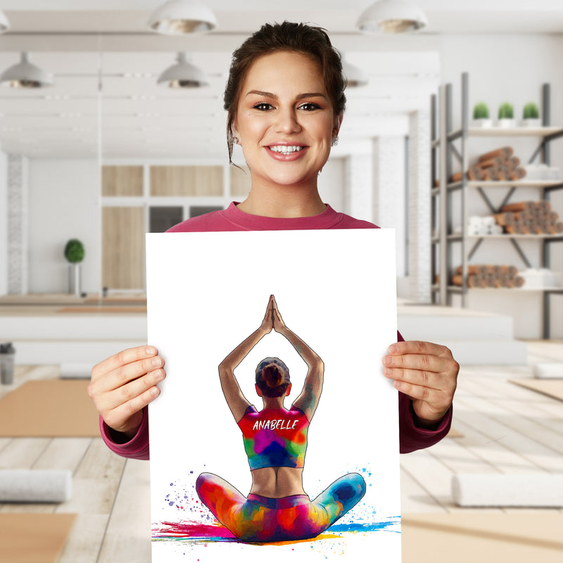 Personalised Yoga Poster | Yoga Gifts | Yoga Lover Gift | Gift for Mum | Yoga Art | Yoga Poster | Yoga Pose | Yoga Print | Yoga Decor