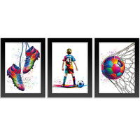 Set of 3 Boys Football Multi
