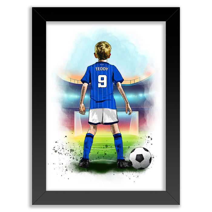 Personalised Ipswich Town Football Art Print for Boys