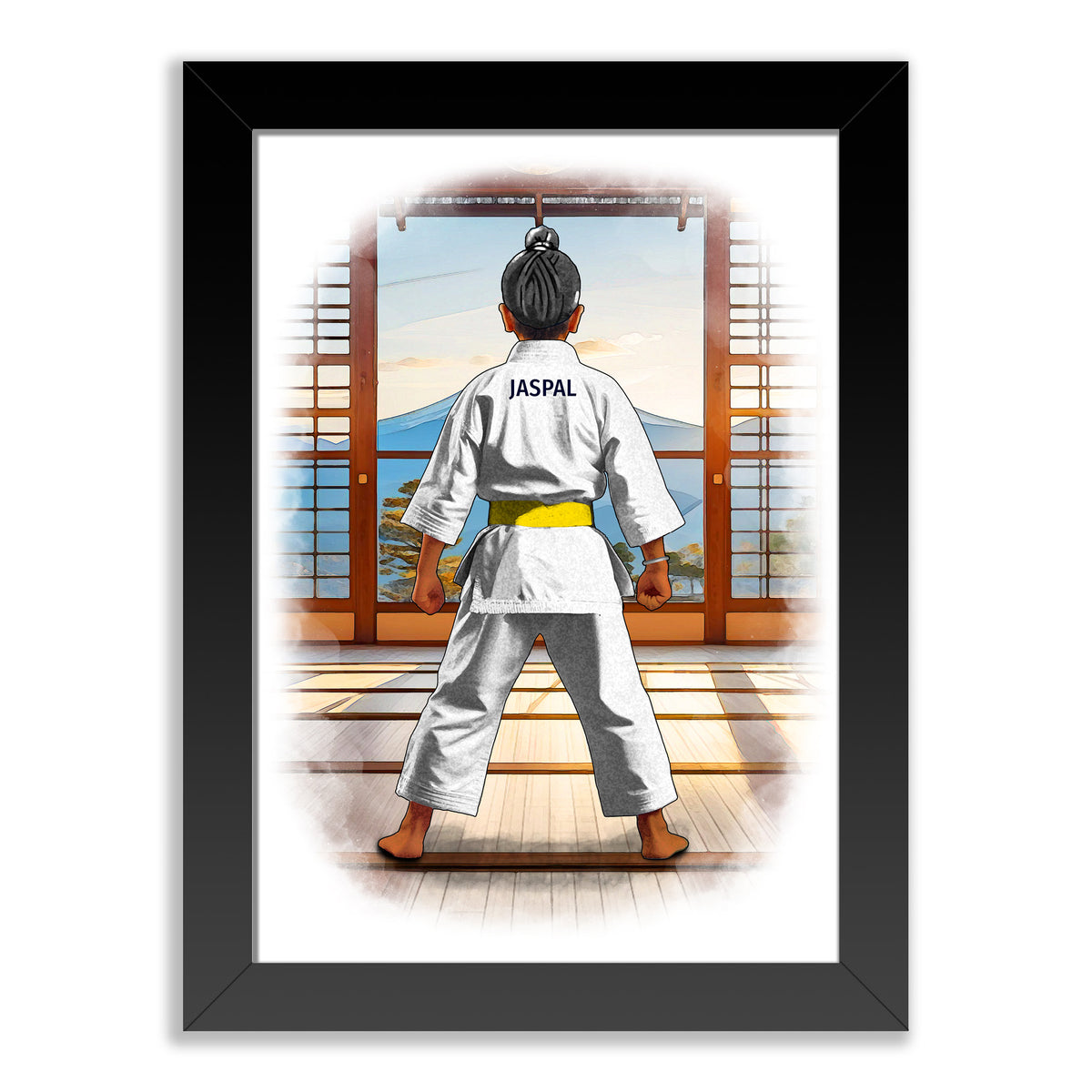Personalised Karate/Jiu Jitsu/Taekwondo Art Print for Boys