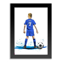 Personalised Leicester City Football Art Print for Boys