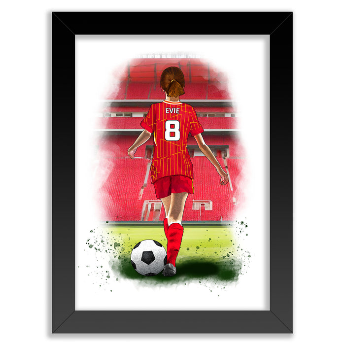 Personalised Girls Liverpool Football Player | Girls Liverpool Football Gifts | Football Gift For Girls | Christmas Gift