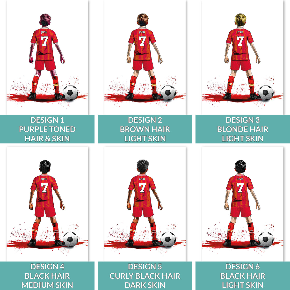 Personalised Liverpool Football Art Print for Boys