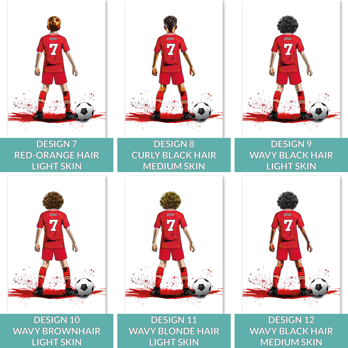 Personalised Liverpool Football Art Print for Boys