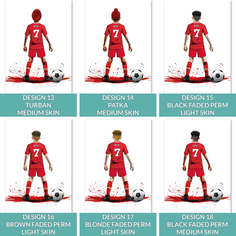 Personalised Liverpool Football Art Print for Boys