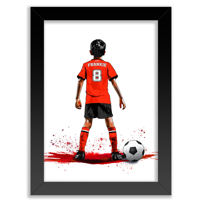 Personalised Luton Town Football Art Print for Boys