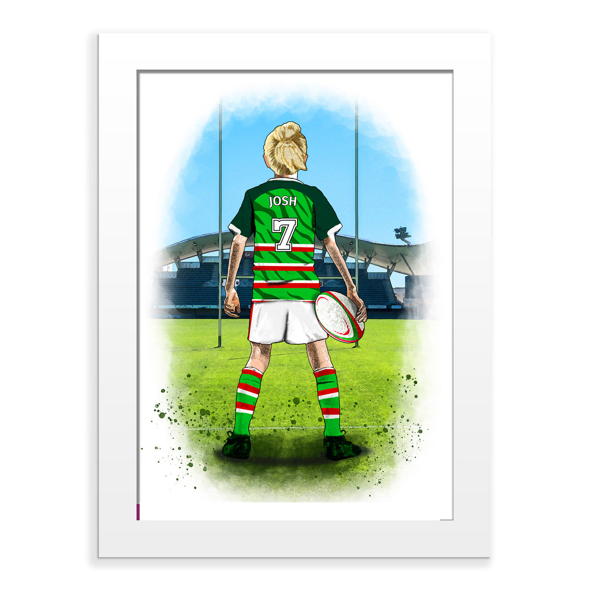 Personalised Boys Leicester Tigers Rugby Player