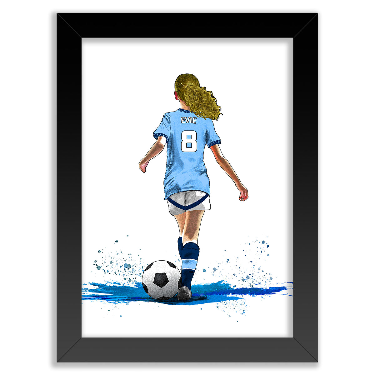 Personalised Girls Man City Football Player | Girls Man City Football Gifts | Football Gift For Girls | Christmas Gift