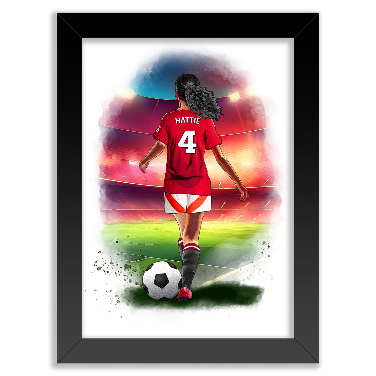 Personalised Girls Man United Football Player | Girls Man Utd Football Gifts | Football Gift For Girls | Christmas Gift