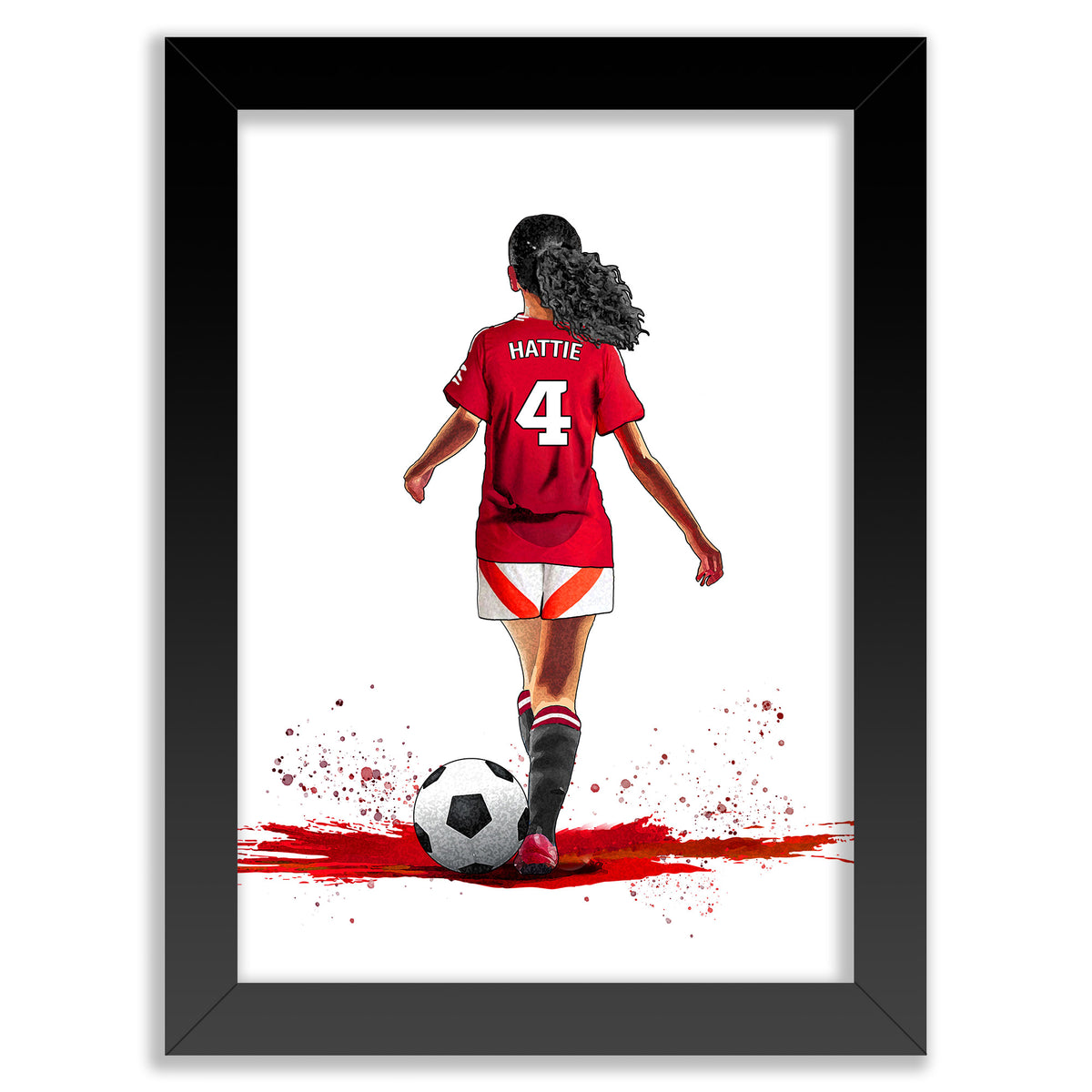 Personalised Girls Man United Football Player | Girls Man Utd Football Gifts | Football Gift For Girls | Christmas Gift