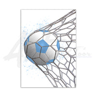 Football in Net Wall Art Print