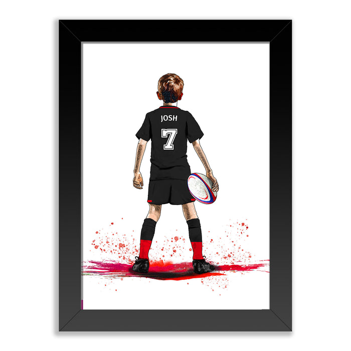 Personalised Boys Saracens Rugby Player