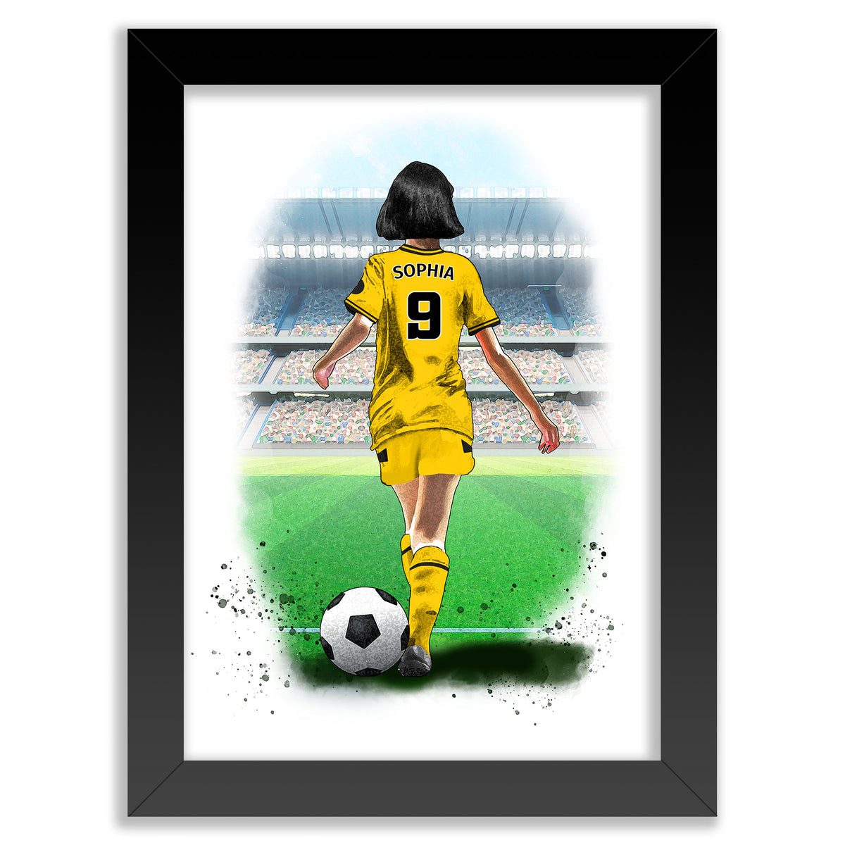 Personalised Girls Wolverhampton Football Player | Girls Wolverhampton Football Gifts | Football Gift For Girls | Christmas Gift