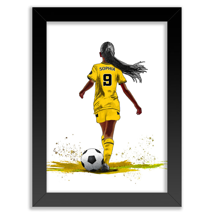 Personalised Girls Wolverhampton Football Player | Girls Wolverhampton Football Gifts | Football Gift For Girls | Christmas Gift