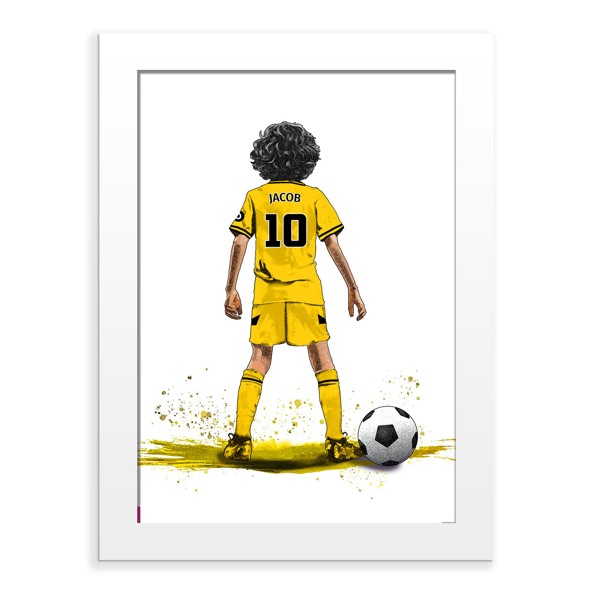Personalised Wolverhampton Wanderers Football Art Print for Boys - Custom Portrait Gift