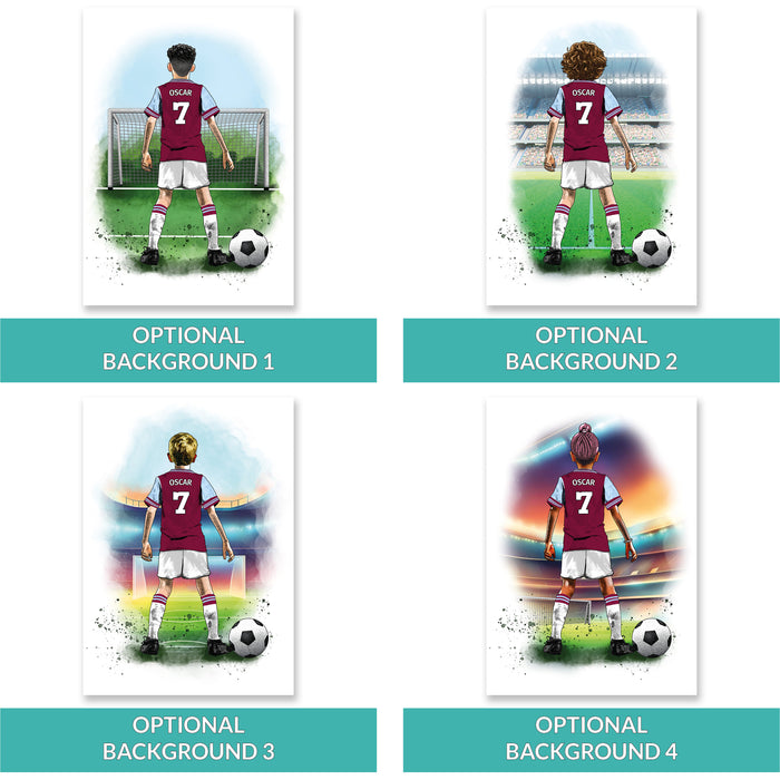 Personalised West Ham United Gift | West Ham Football Gifts for Boys | West Ham Football Poster | West Ham Football Wall Art | Christmas Gift