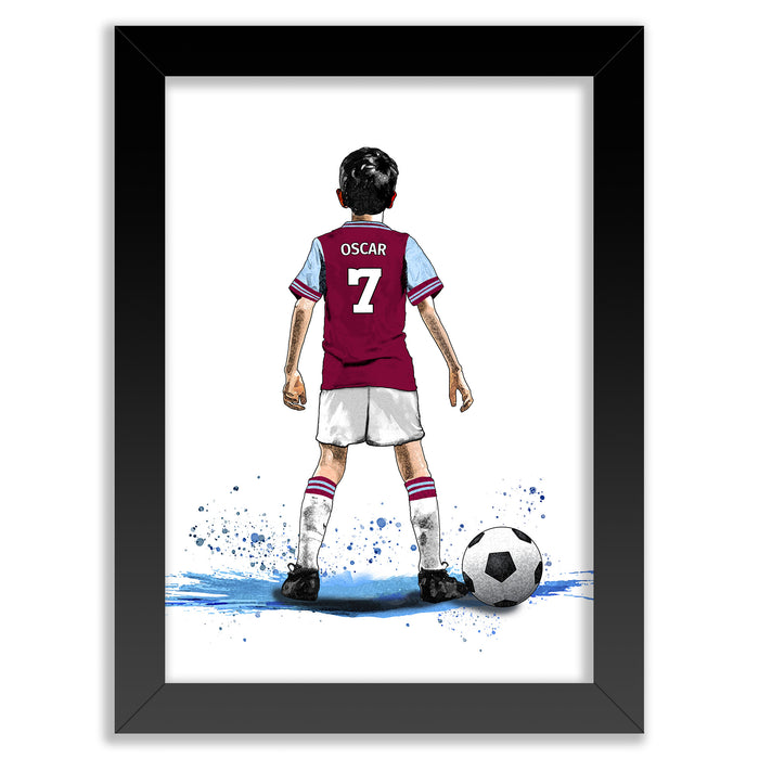 Personalised West Ham United Gift | West Ham Football Gifts for Boys | West Ham Football Poster | West Ham Football Wall Art | Christmas Gift