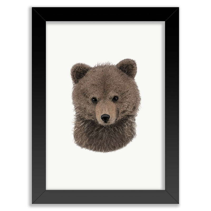 Baby Brown Bear Cub Wall Art Print