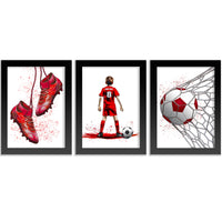 Set of 3 Boys Football Red