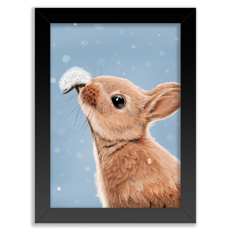 Bunny Rabbit Wall Art Print | Snow