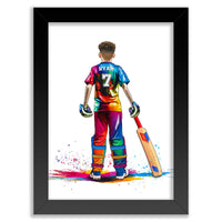 Personalised Cricket Player Gift | Cricket Gifts for Boys | Boy Cricket Poster | Cricket Wall Art