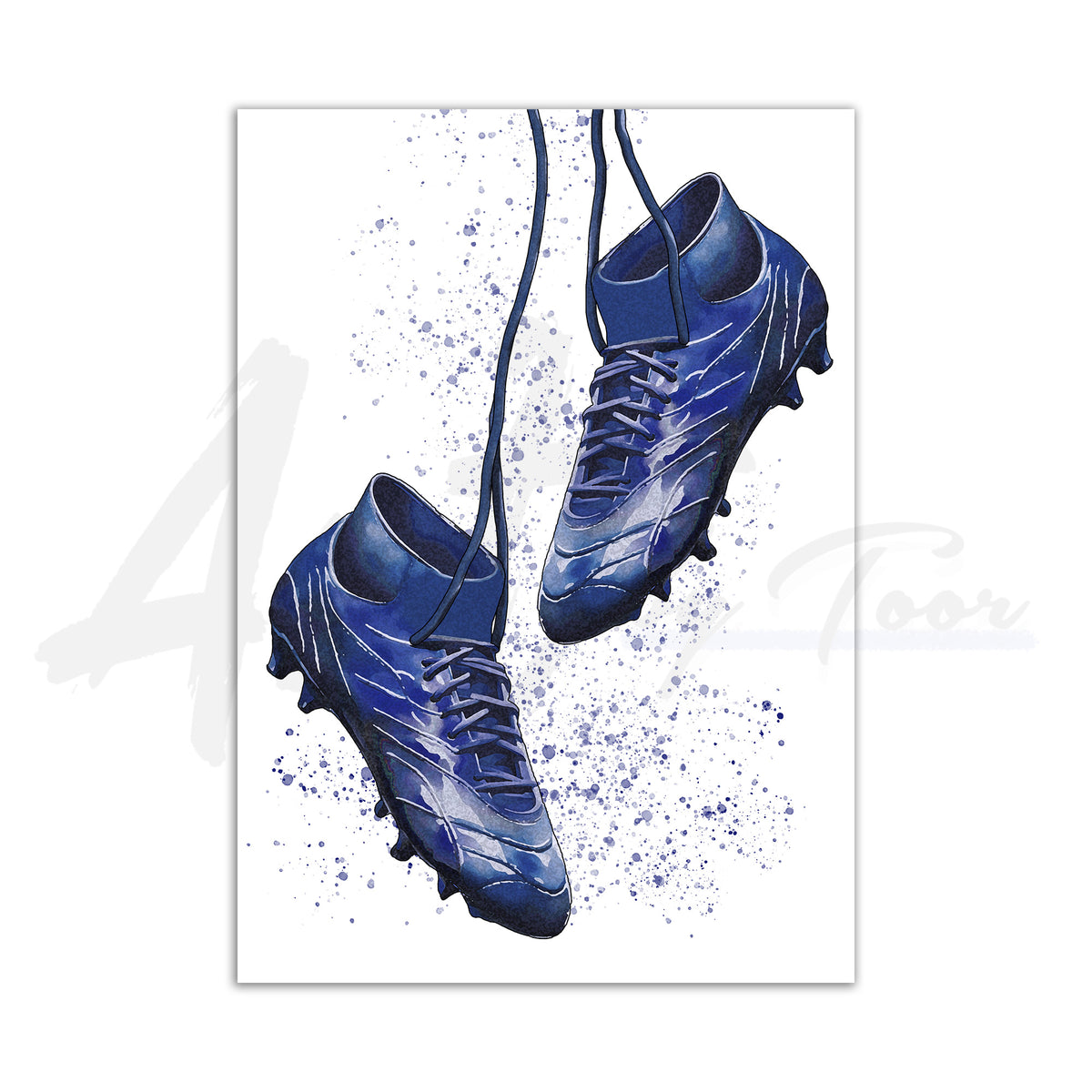 Football Boots Wall Art Print | Football Themed Room Decor | Football Bedroom Art