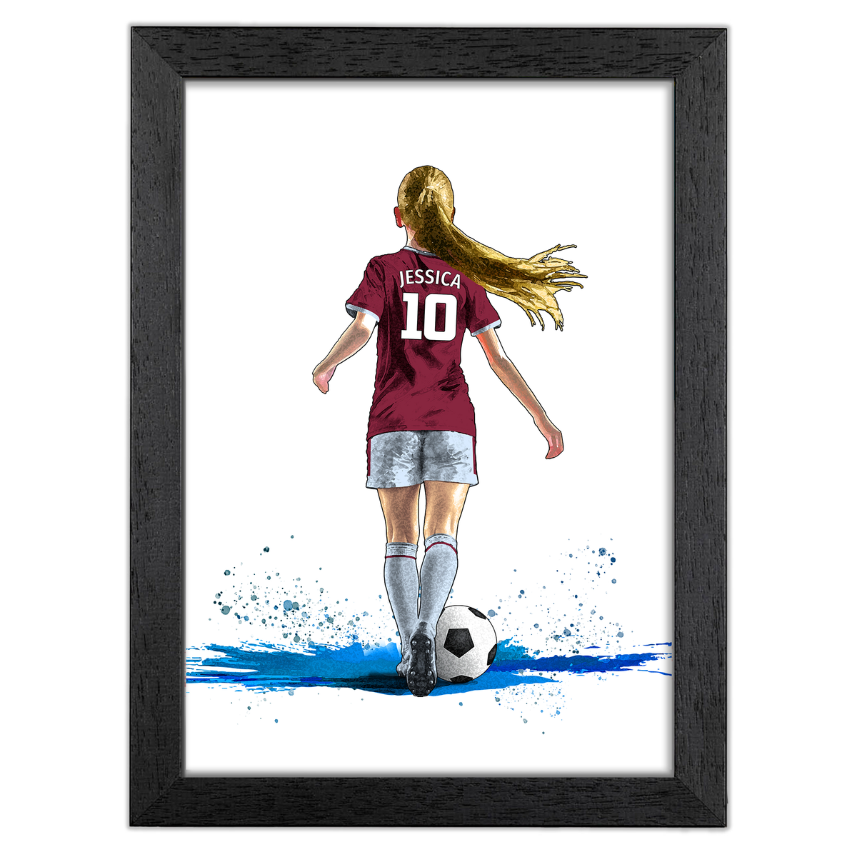 Aston Villa Girls Football Art Print