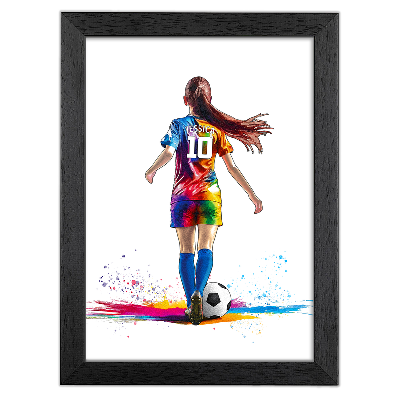 Football Art Print for Girls