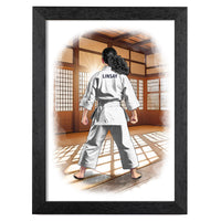 Personalised Karate/Jiu Jitsu/Taekwondo Art Print for Girls
