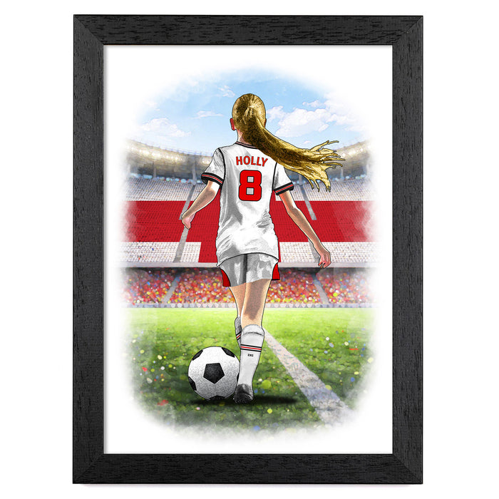 World Cup Football Art Print for Girls
