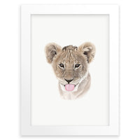 Baby Lion Cub Wall Art Print