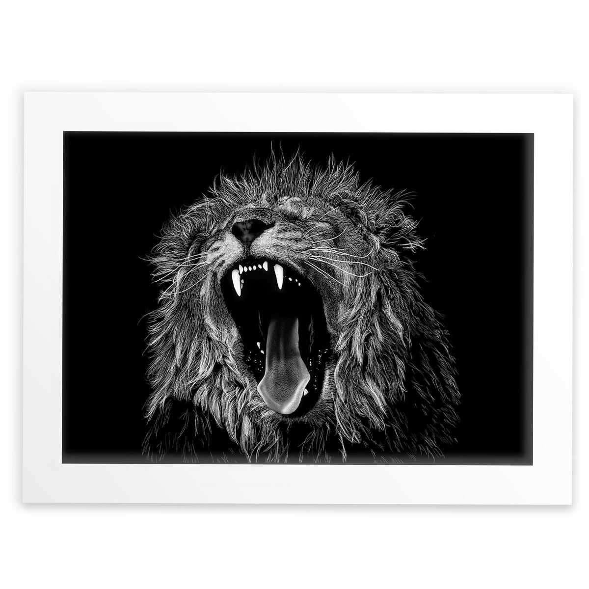 Majestic Lion Roar Wall Art Print