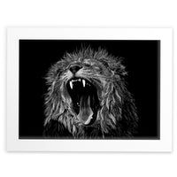 Majestic Lion Roar Wall Art Print