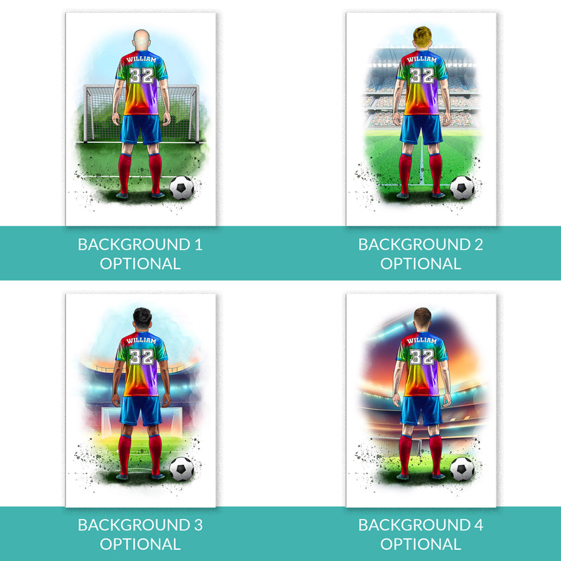Personalised Mens Football Player