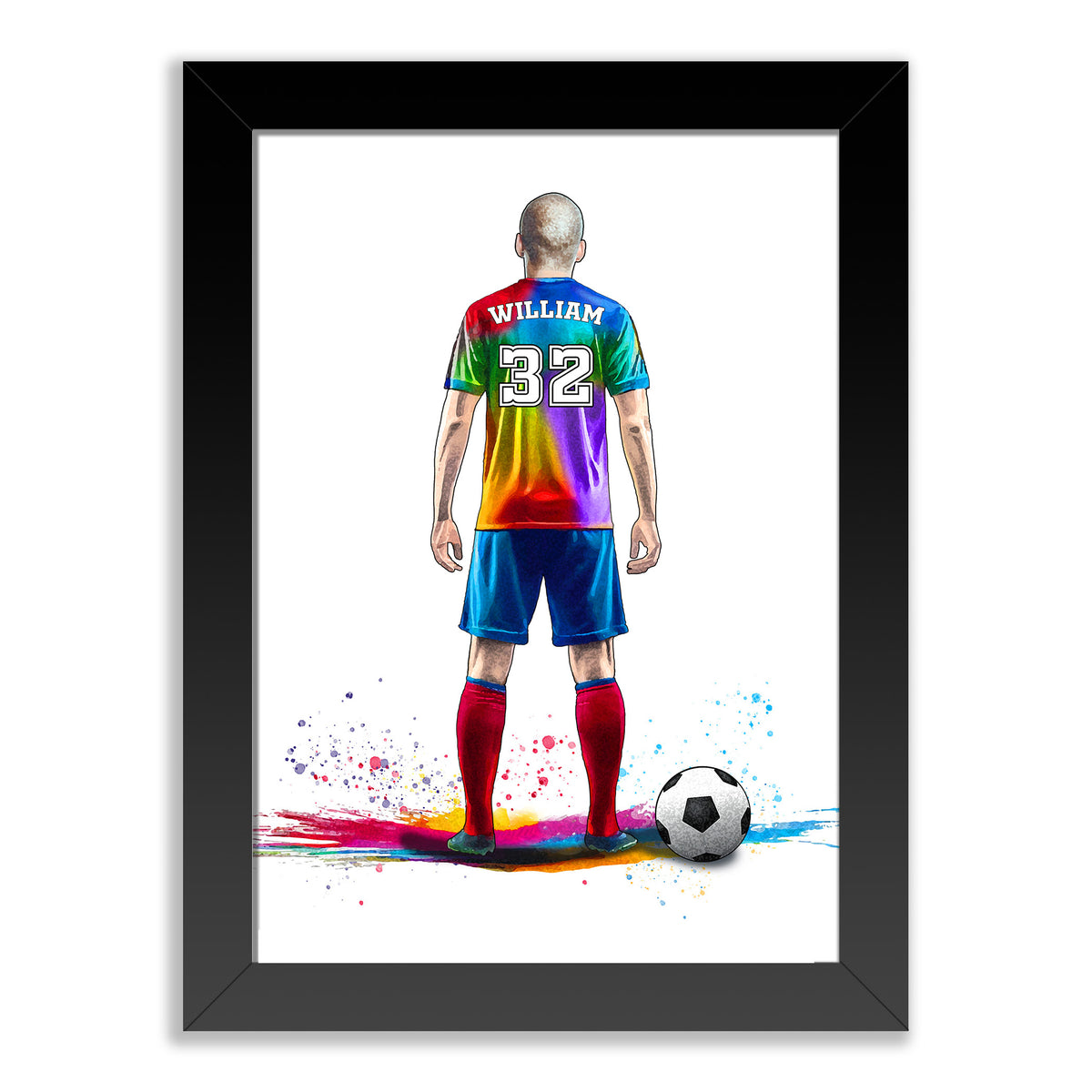 Personalised Mens Football Player