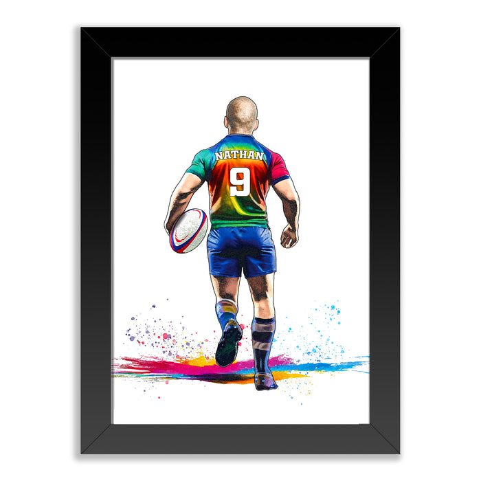 Personalised Mens Rugby Player