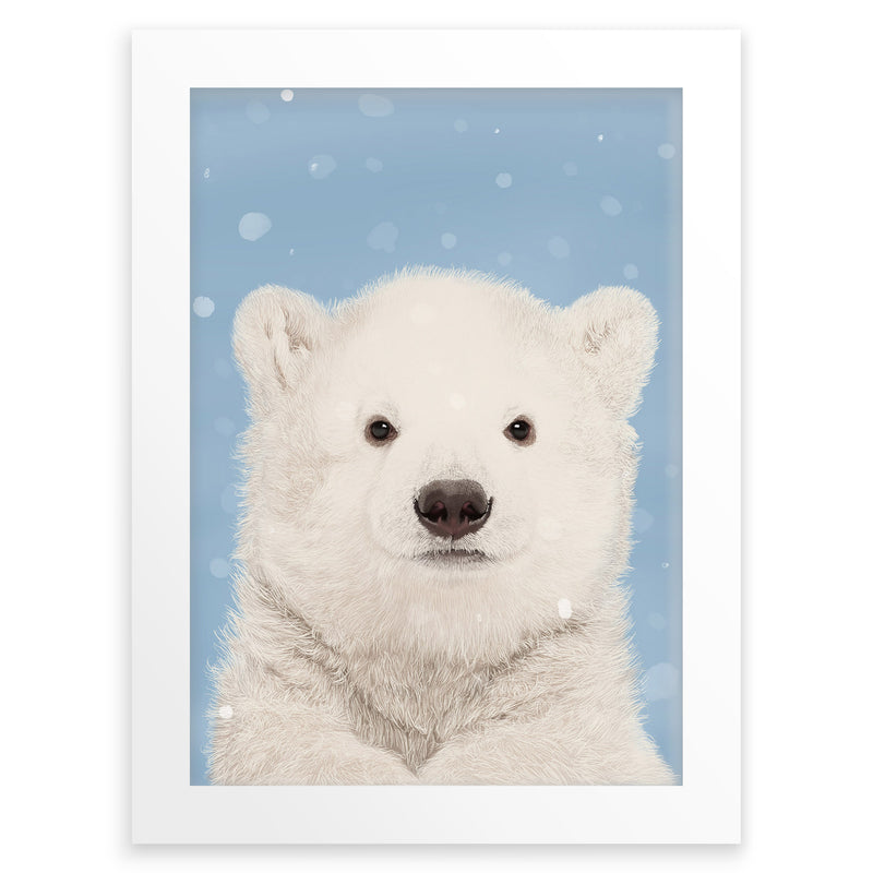 Polar Bear Wall Art Print | Snow