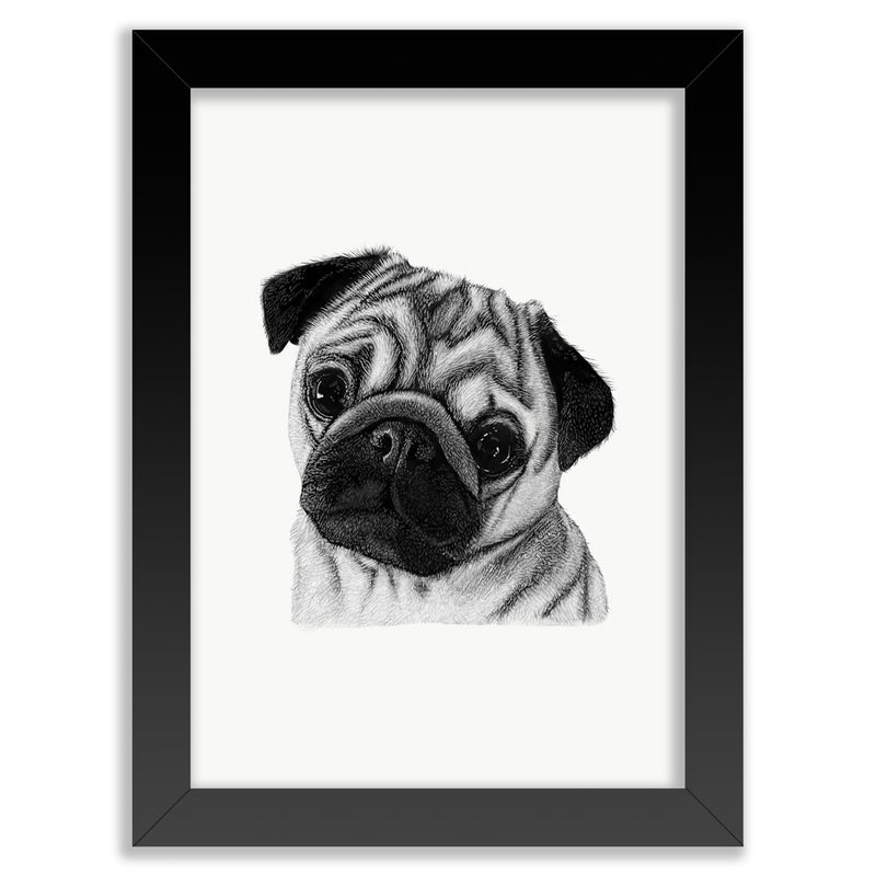 Baby Pug Puppy Dog Wall Art Print