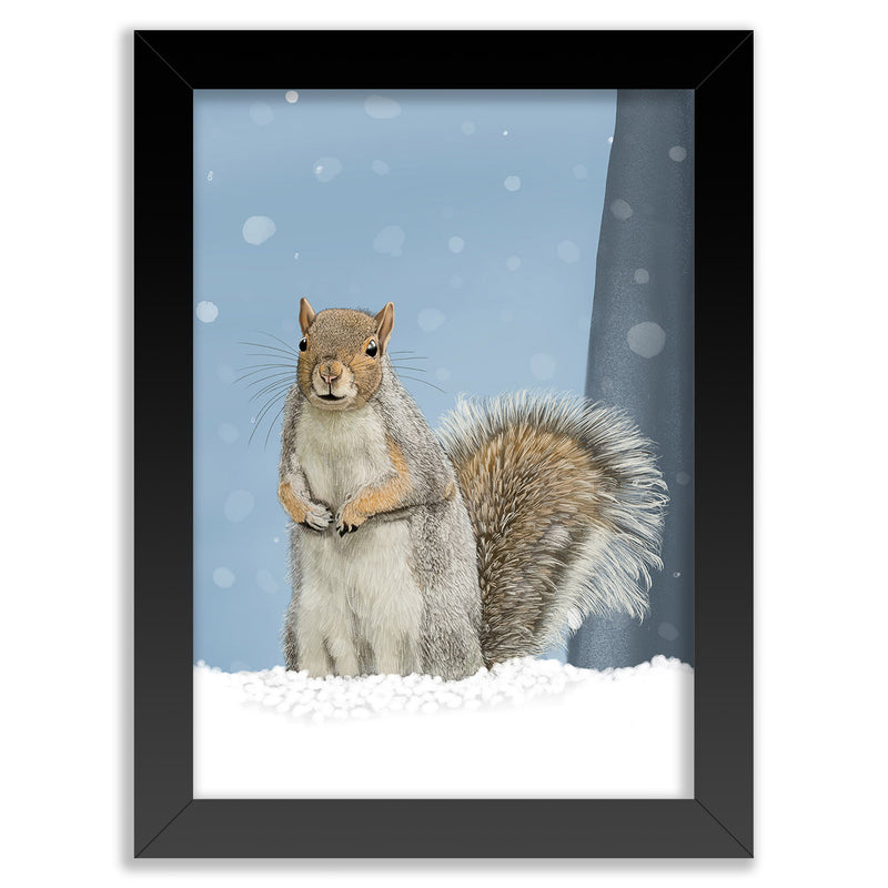 Squirrel Wall Art Print | Snow