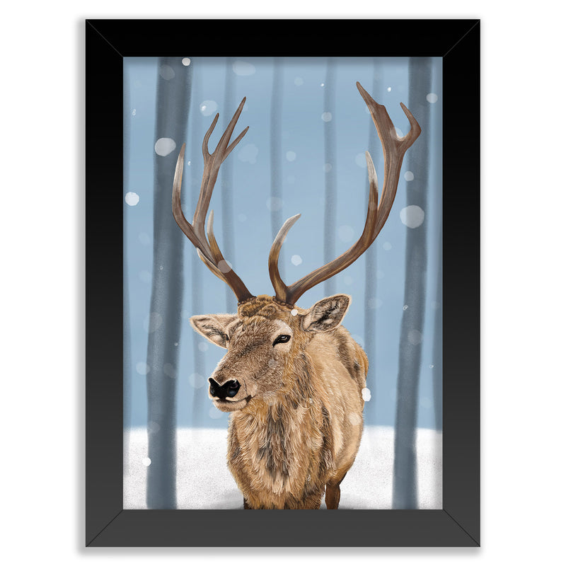 Stag Wall Art Print | Snow