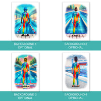 Personalised Girls Swimming Art Print